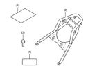 08l70-k0f-a00 Honda Genuine Monkey Rear Luggage Carrier Black