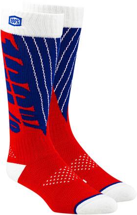 24007-350-17 100% Fits Torque Comfort Moto Socks - Red/blue Small/medium