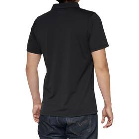 35019-011-11 100% Corporate Polo Shirt - Black/white Medium