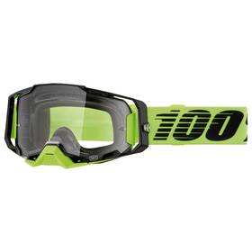 50004-00032 100% Armega Goggle Neon Yellow Frame/clear Lens
