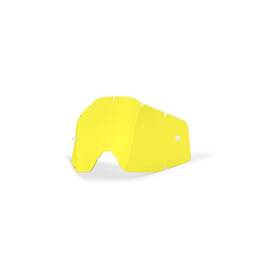 51001-004-02 100% Racecraft / Accuri Strata Anti-fog Lens With Posts - Yellow