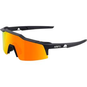 61002-412-02 100% Speedcraft Sl Sunglasses - Black Red Mirror