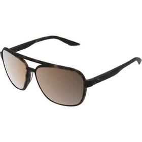 61042-089-49 100% Kasia Aviator Sunglasses - Round Havana Bronze Polarized