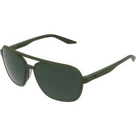 61042-190-74 100% Kasia Aviator Sunglasses - Round Green Gray