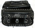 1051599 Unbranded Vintage Budweiser Leather Saddlebags For Motorcycle Nice Fast Free