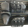 11111111111 Indian Vintage Black Leather Saddle Bags And Seat