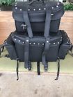 1464 Excelsior Leather Sissy Bar Bag Motorcycle Studded Travel Luggage Bags