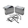 1467340053 Tusk Aluminum Panniers Pannier Racks Medium Silver Honda Rally