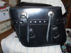 2081a Generic Motorcycle Saddle Bags Universal Fit Leather Slanted