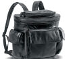 3006b Carroll Black Leather Heavy Duty Cooler Bag Motorcycle Backpack