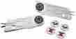 3501-0435 1595 Kuryakyn Saddlebag Latch Accent Flamed W Emblems 49-6824