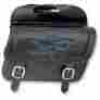 3501-0772 Saddlemen Medium Highwayman Tattoo Saddlebags W Blue Flames Pair