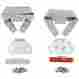 3501-0865 Drag Specialties Saddlebag Mount Bracket Hardware Plate Kit Harley