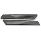 3501-0963 Drag Specialties Black Powdercoat Saddlebag Latch Inserts