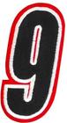 3550-0210 American Kargo Number Patch Black Red