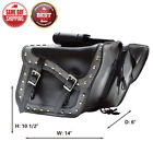 4059 Dream Apparel Universal Pvc Motorcycle Studded Saddlebags With Gun Holster