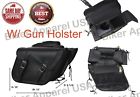 4090 Dream Apparel Universal Pvc Motorcycle Plain Saddlebags With Gun Holster