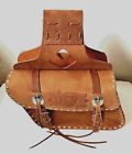42sr Mattran Leather New Genuine Brown Cowhide Motorcycle Saddle Bags Made