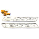 48-1197 Wyatt Gatling Chrome Flame Saddlebag Face Plate Inserts