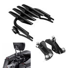 723044277022 Unbrand Black Detachable Stealth Luggage Rack For Harley