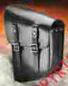 74-50 Ultima Single Side Saddlebag Thin Left Black Cowhide For Softail Or Rigid Bikes