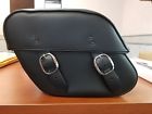 8014-03 Auburn Leather Alc Bandito Chubby Studded Bolt On Vinyl Saddlebags