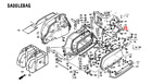 81242-mn5-000 Honda New Saddlebag Cover Lower Molding For Goldwing Gl