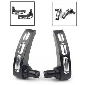 Abcfiveus 750000852627 For Harley Road Glide 2014-2017 Cut Saddlebag Lid Lifter Latch Levers Black Usa
