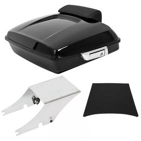 Ta0993 Aftermarket 5.5ftft Vivid Black Razor Pack Trunk Mount Rack For Harley Tour Softail Heritage