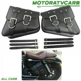 Mot1864010 All-carb For Sportster 883 Dyna Pu Leather Luggage Tool Saddlebag Motorcycle Saddle Bags