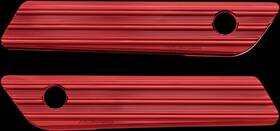 03-616 Arlen Ness Saddlebag Latch Covers Red