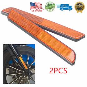 Astore 310007705328 Front Fork Reflector For Harley Touring Lower Leg Slider Dyna Glide Yellow Us