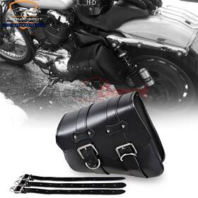 Astradepot 934669119516 Pu Black Left Side Swing Arm Solo Saddle Bag For Harley Sportster Xl883 Xl1200