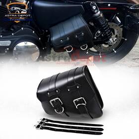 Astradepot 934669119707 Black Left Side Swing Arm Bag Saddlebag For Harley Sportster Xl 883 1200 48 72
