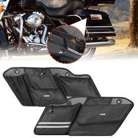 Mf035 Aufer Saddlebag Side Organizer Storage Bag For Harley Touring Electra Glide 1993-2013