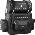 Bcs-918 Black Touring Conchos Camoplast Pvc Large Studded Bag