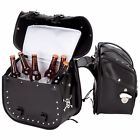 Beer Bags 4 Pc Studded Skull Motorcycle Black Saddlebag Removable Cooler Set Bag 024409954450