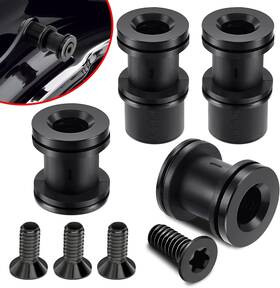 Dh-01 Benlari 4 Point Docking Hardware Kits Quick Release Sissy Bar Luggage Black