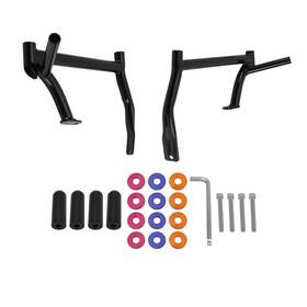3asxot Bfo Saddlebag Guards Rails For Harley Touring Flhr Flhx Fltr 2009-2022 Black Steel