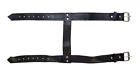 Bkh1-blk Dream Apparel Motorcycle Black Leather Blanket Holder Real