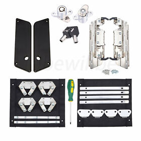 Rbok3921rloki86lbs541 Black Saddlebag Latch Cover Hardware Kit 2keys Lock Fit For Street Glide 1993-13