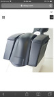 Bln00110 Bln Stretched Harley Davidson Saddlebags Rear Overlay Fender Closed Stock