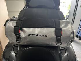 7653818 Bmw Motorrad Duffle Bag Vintage Silver New Zipper Good Condition