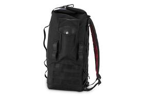 B15-1013b Burly Brand Voyager Sissy Bar Backpack Bag Leather Cordura Black