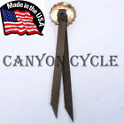 C-3658 Canyon Cycle Usa Made Chrome Steel Concho Leather Rosette Strap