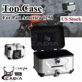 Atv-1272-srbk Cadiaracing 42l Hard Top Saddlebag Box Trunk Tour With Support Racks For Harley Pan America S