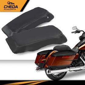 Gpl13351 Cheda 2x Saddlebag Lids Covers Pu Leather Fit For 2014-23 Harley Touring Flh Flt Model