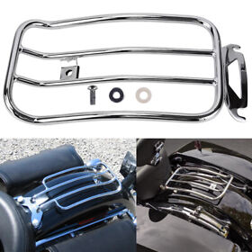 Dr-hl008o24-ch-a Chrome Solo Seat Luggage Rear Fender Rack Fit For Harley Touring Flht Flhr Flhx