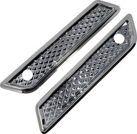 C3010-c Covingtons Diamondback Chrome Saddlebag Hinge Covers