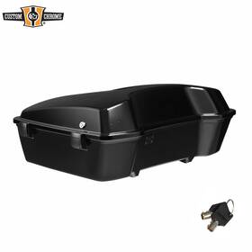 Custom Chrome 8tp002 10.7 Inch Chopped Luggage Trunk With Latch Fit For Harley Touring Road King 97-13